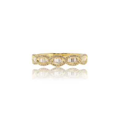 18k YELLOW GOLD DIAMOND RING