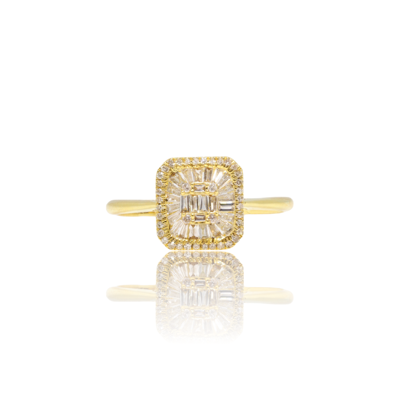 18KT YELLOW GOLD DIAMOND RING