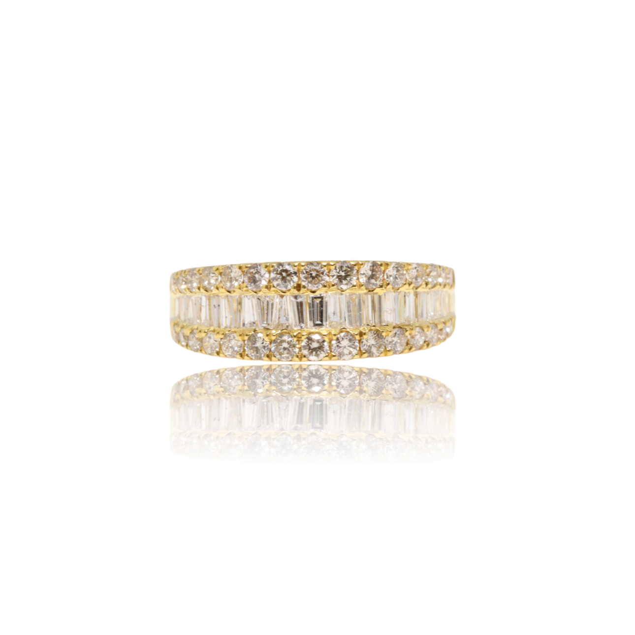 18K YELLOW GOLD DIAMOND RING