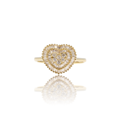 “LOVE” 18KT YELLOW GOLD DIAMOND RING