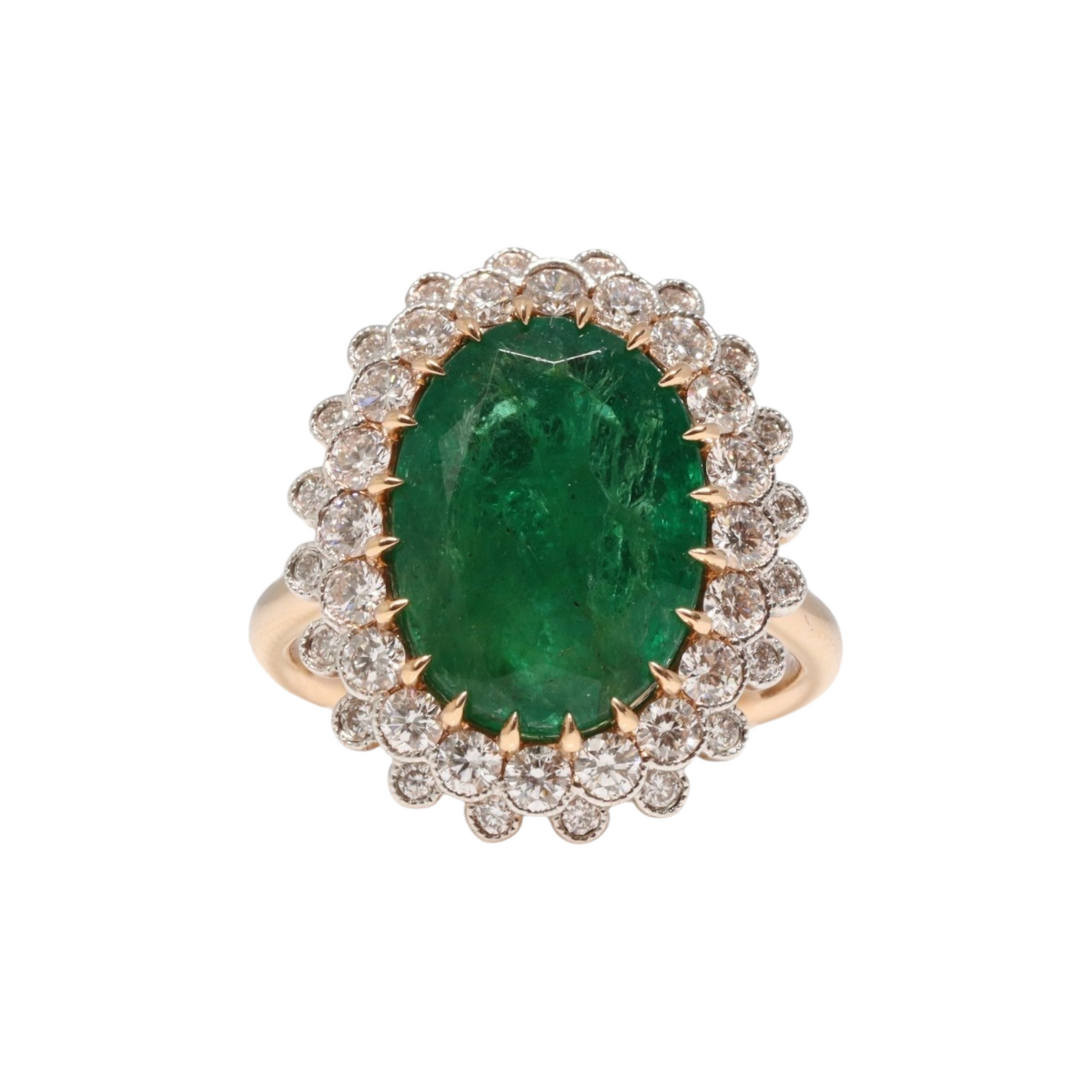 Emerald and Diamond Dress Ring