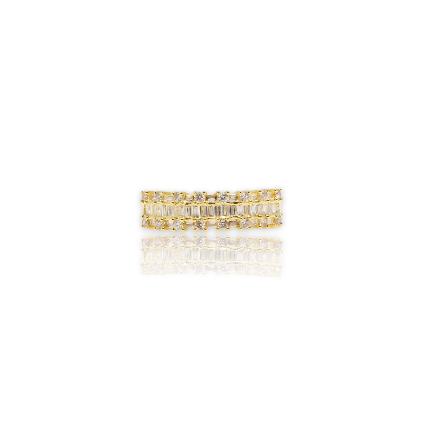 18K YELLOW GOLD DIAMOND RING