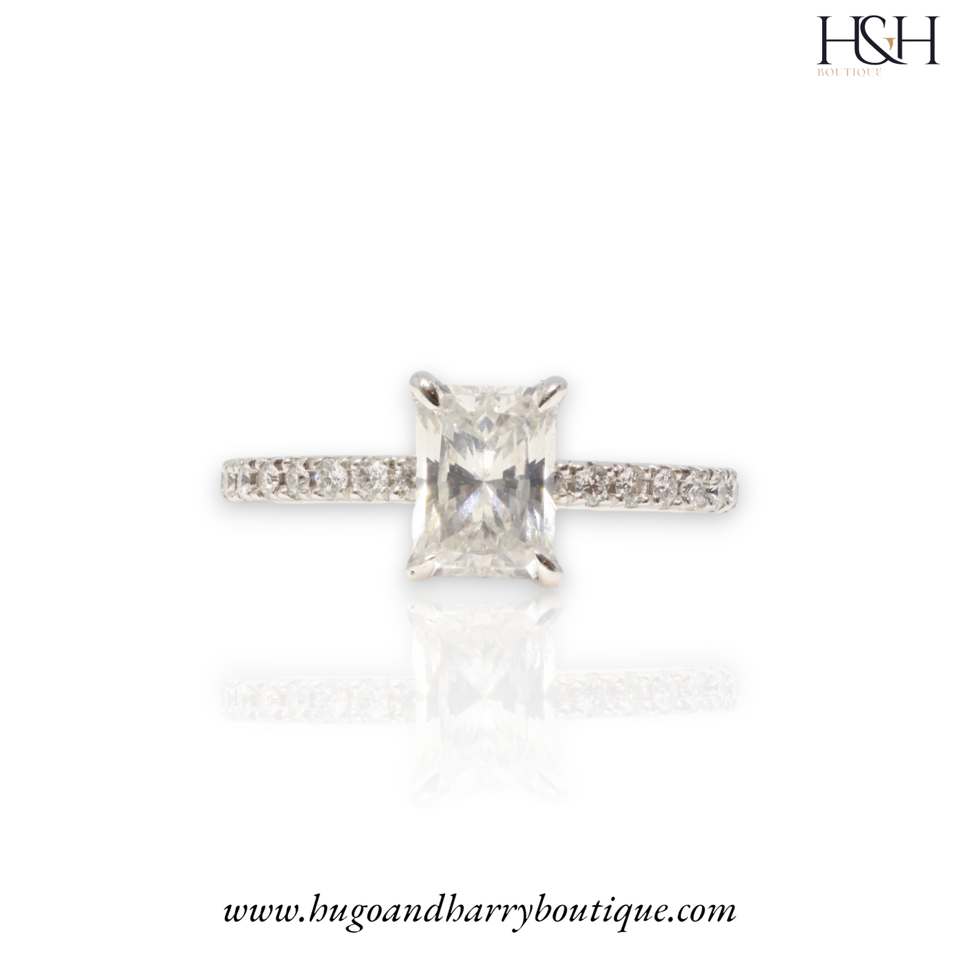 GIA 1.00CT ENGAGEMENT RING SET