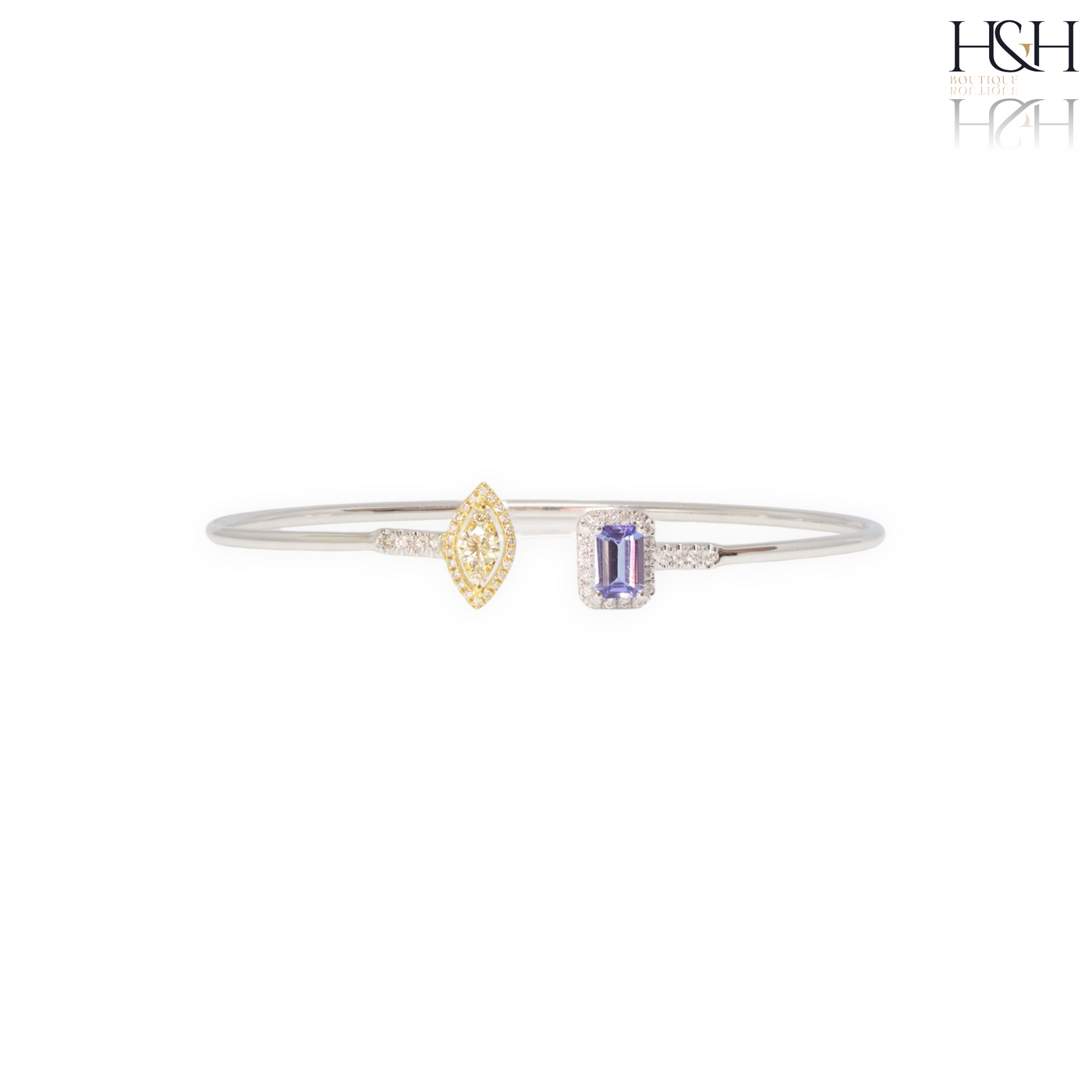 Tanzanite and Diamond Bangle