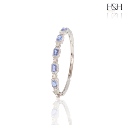 Sapphire and Diamond Bangle