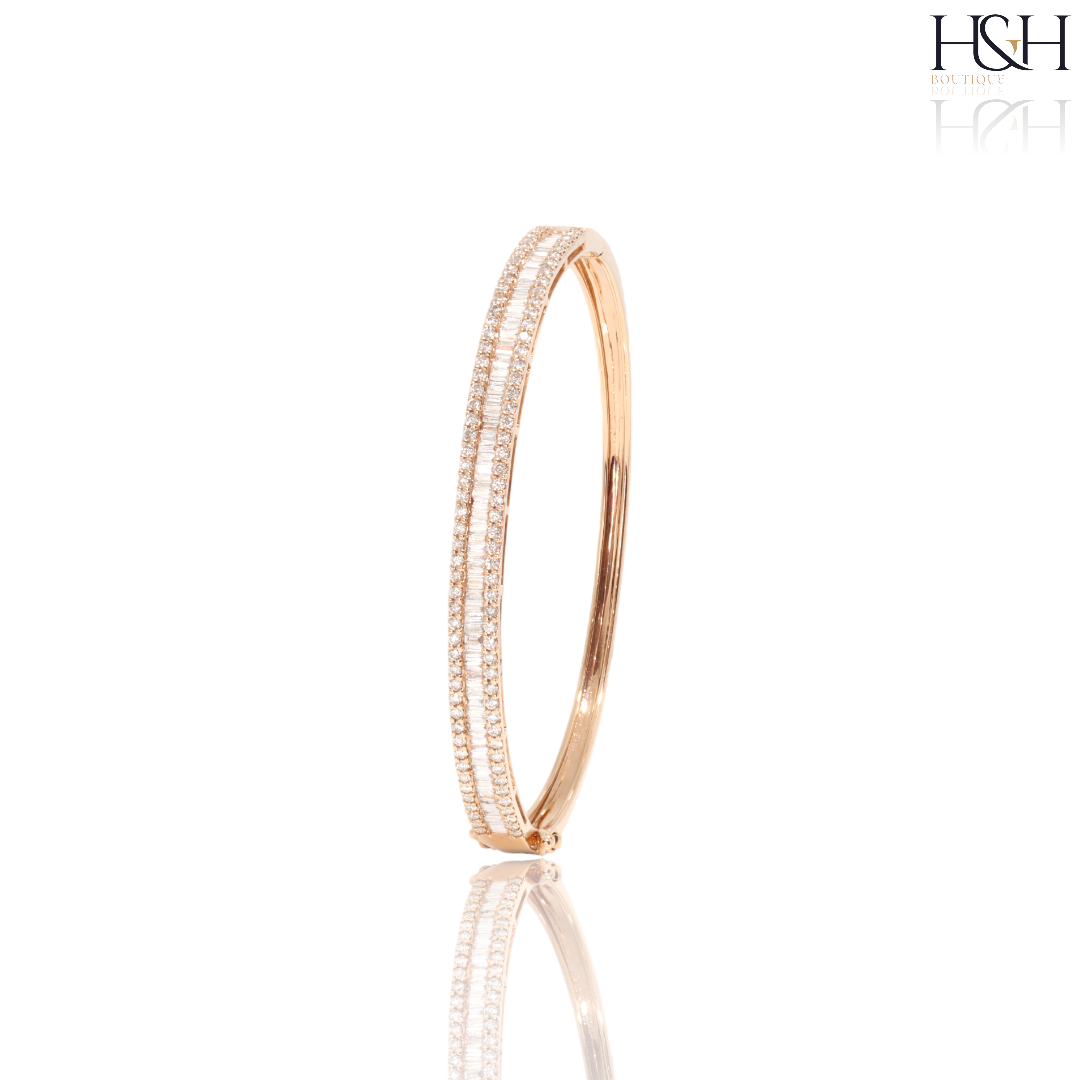 Baguette Diamond Bangle