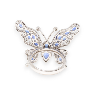 Butterfly in Sapphire and Diamonds