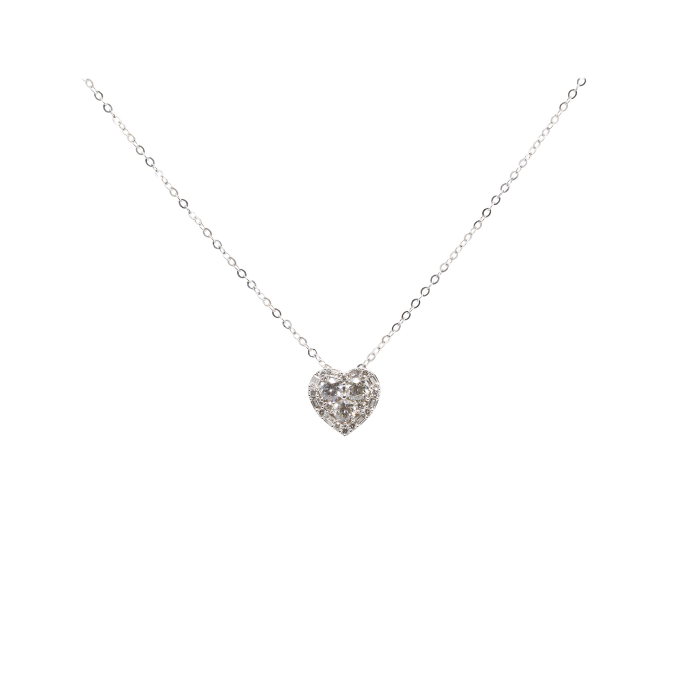 Heart Diamond Pendant and Necklace