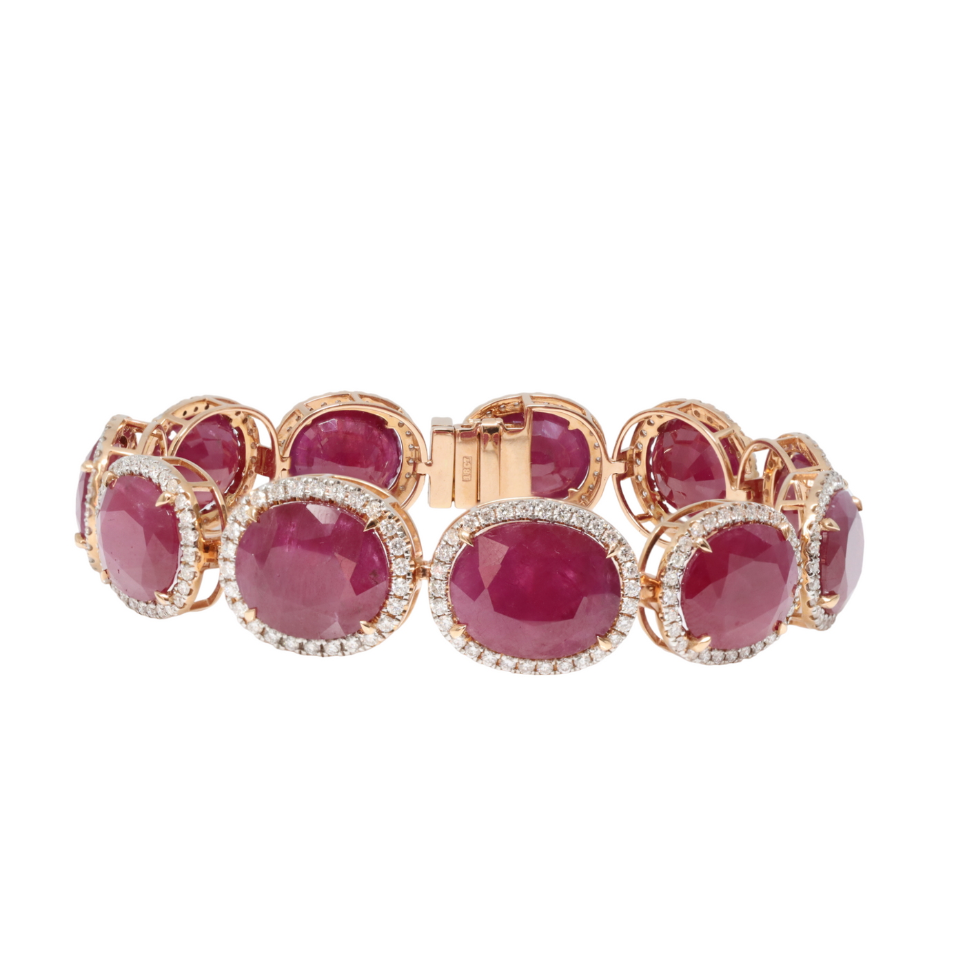 ROSE GOLD RUBY AND DIAMOND BRACELET