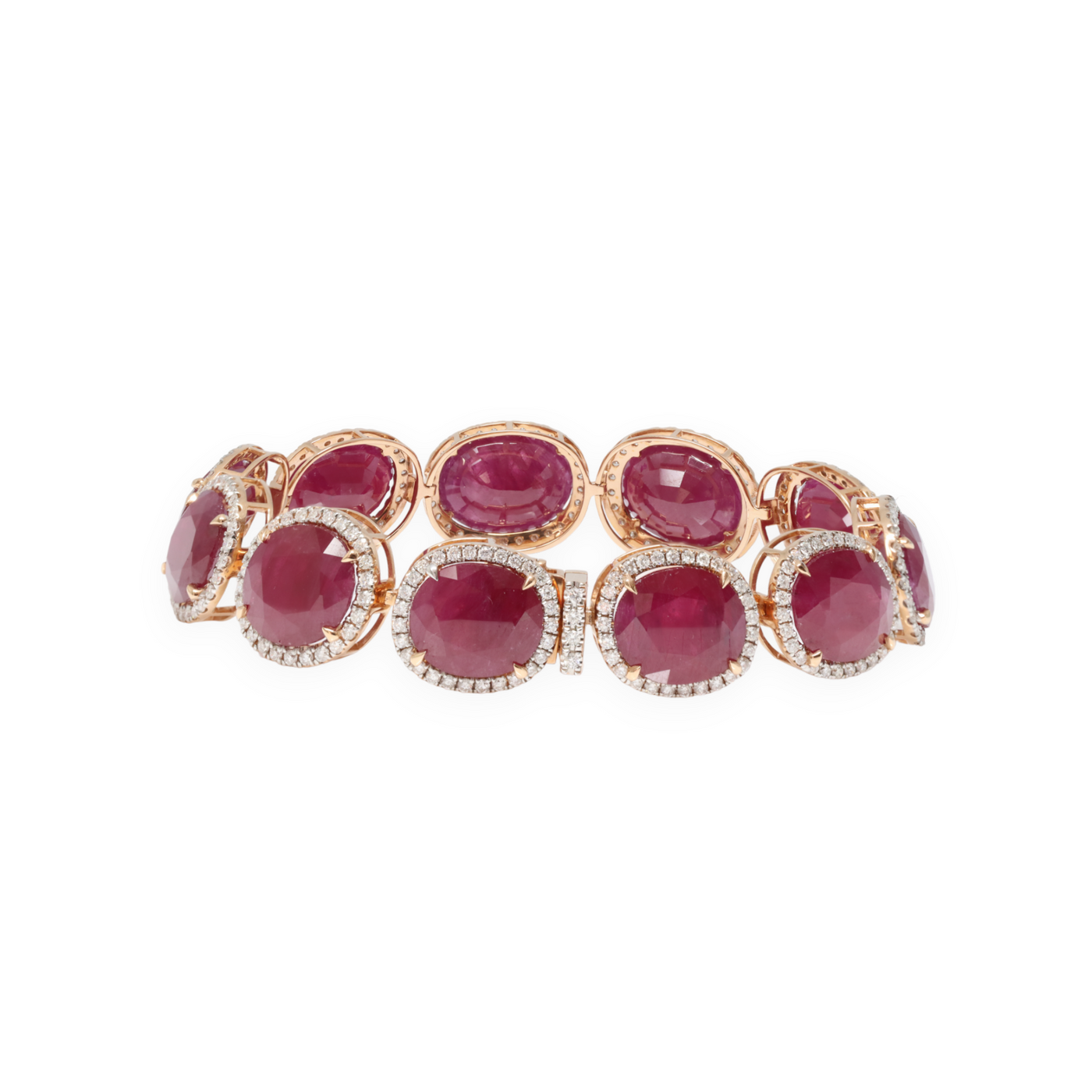 ROSE GOLD RUBY AND DIAMOND BRACELET