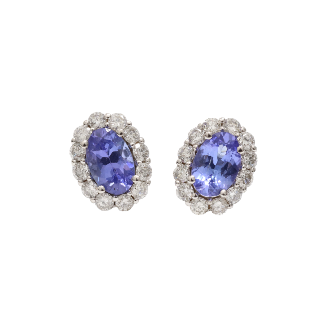 Tanzanite and Diamond Earrings