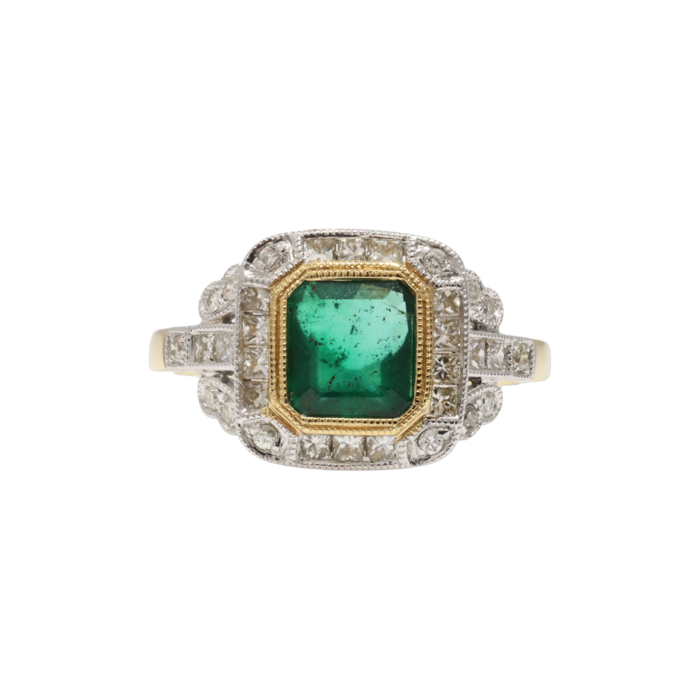 EMERALD AND DIAMOND RING