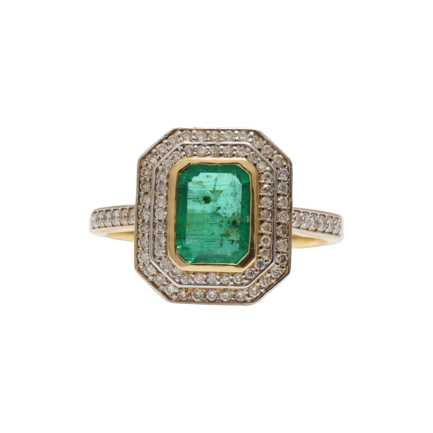 EMERALD AND DIAMOND RING