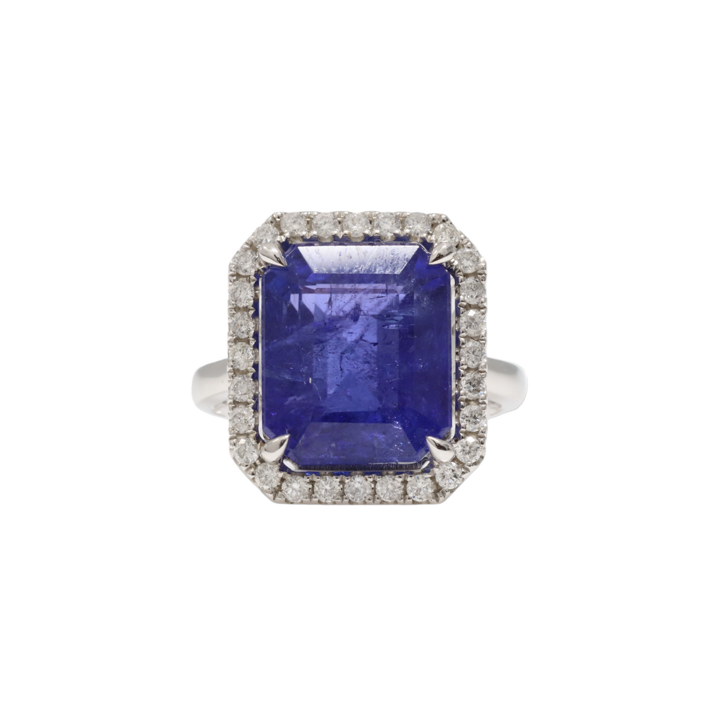 TANZANITE AND DIAMOND RING