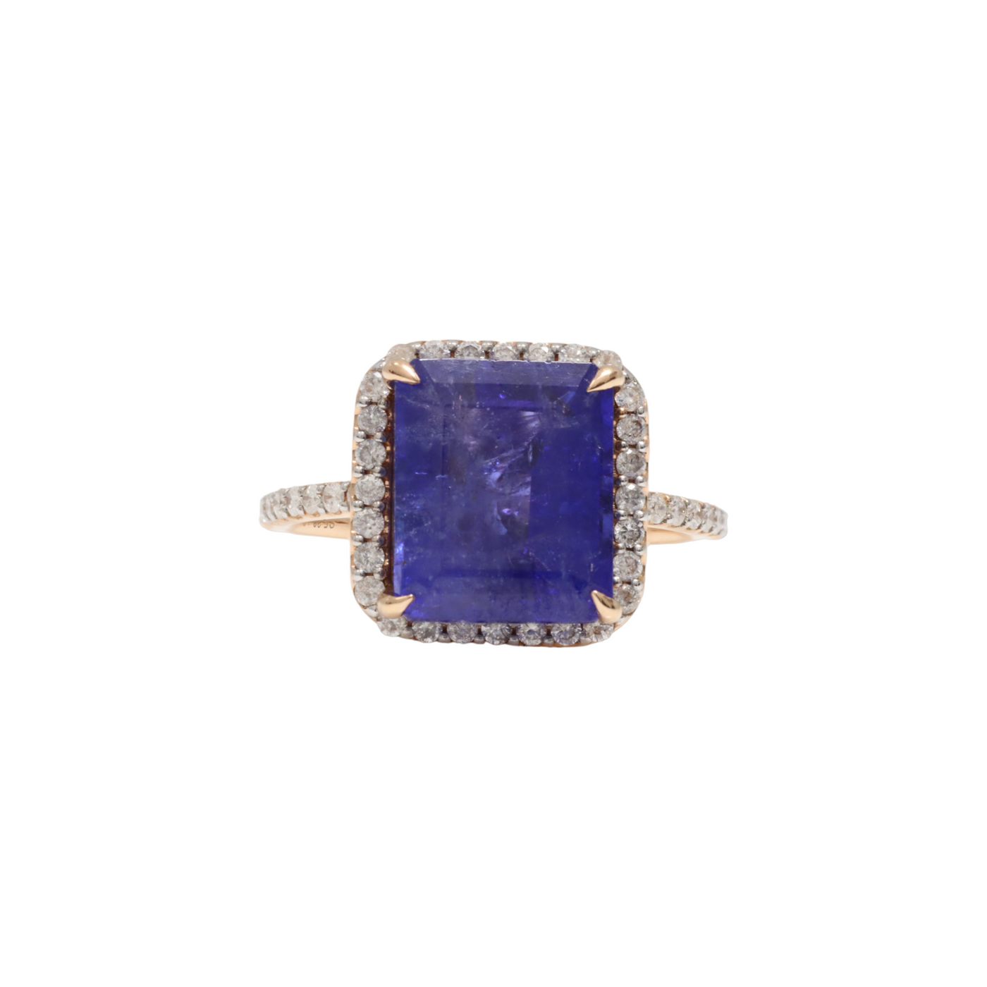 ROSE GOLD TANZANITE AND DIAMOND RING