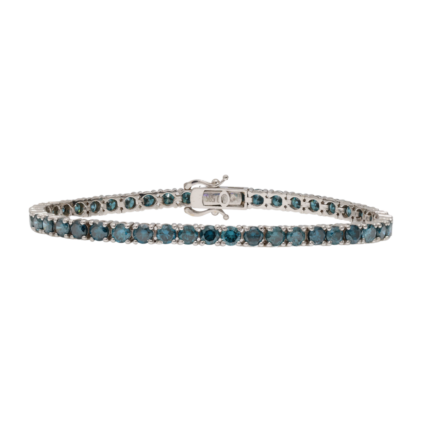 9.88CT BLUE DIAMOND TENNIS BRACELET