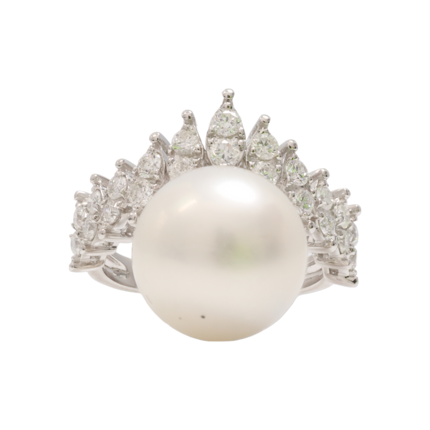 pearl and diamond ring