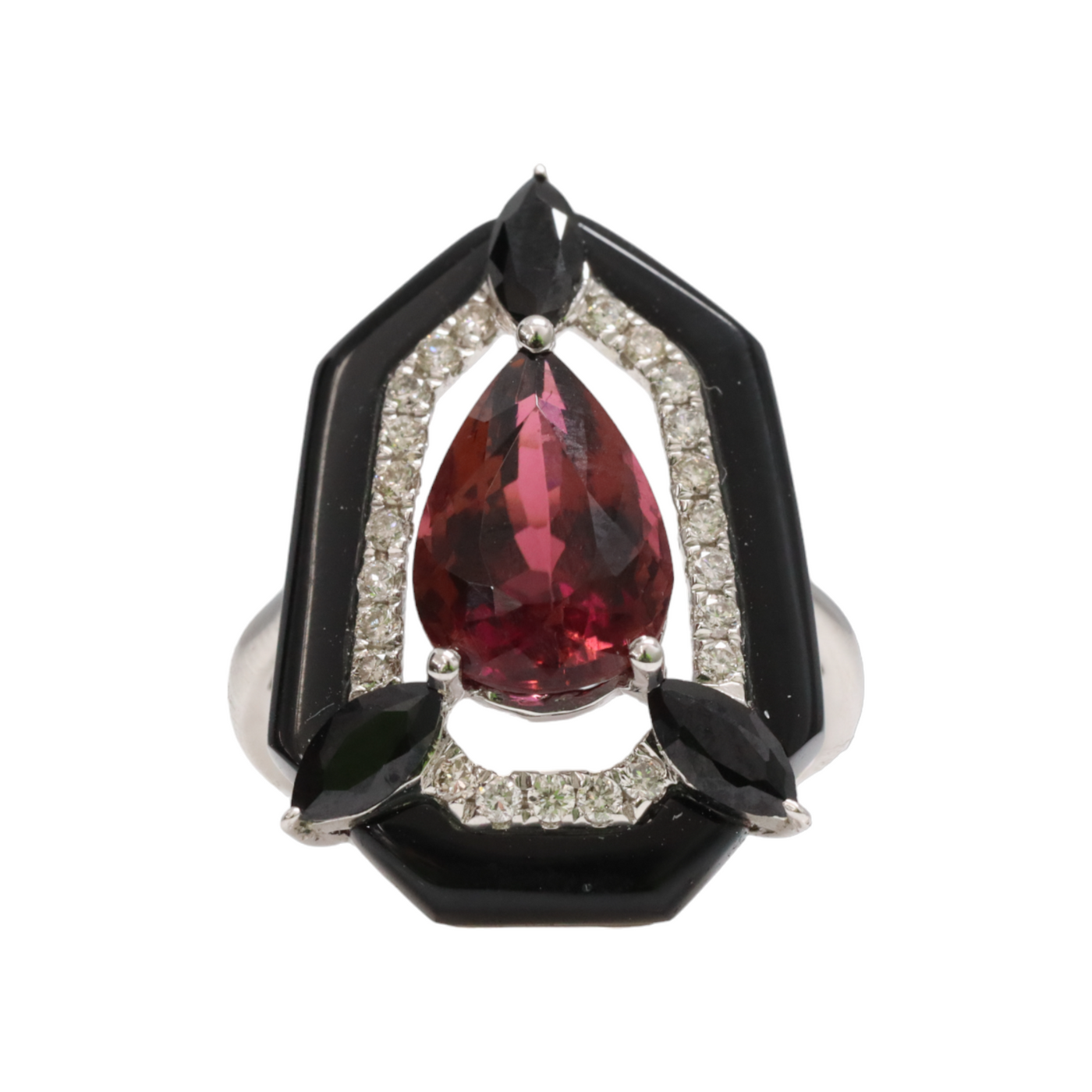 Spinel, Tourmaline and Diamond Ring