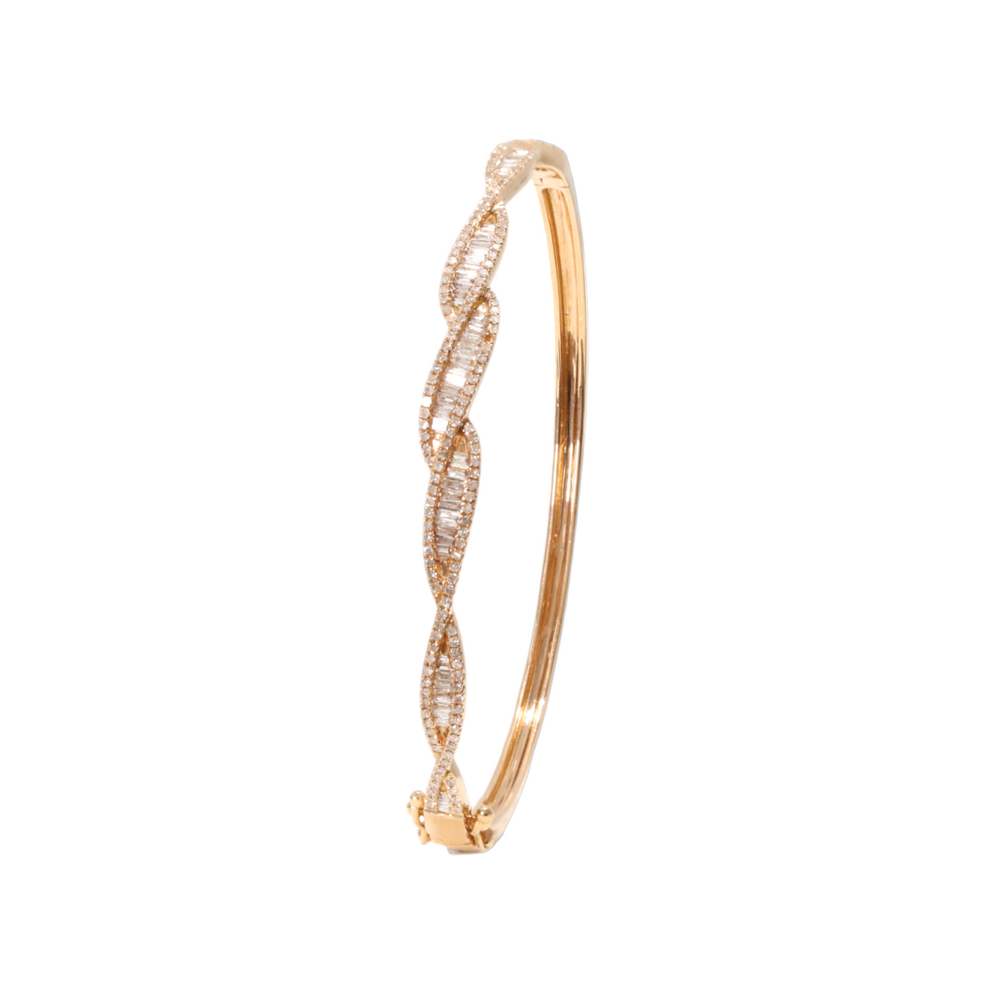 Tapered Baguette Diamond Bangle