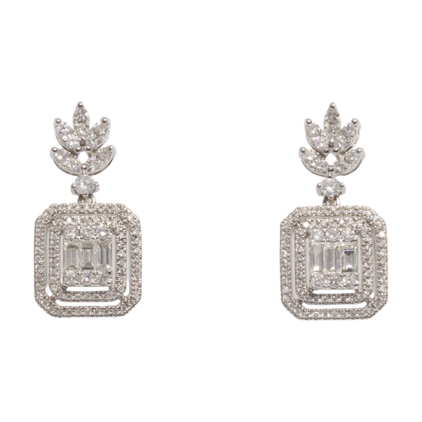 palm diamond earrings