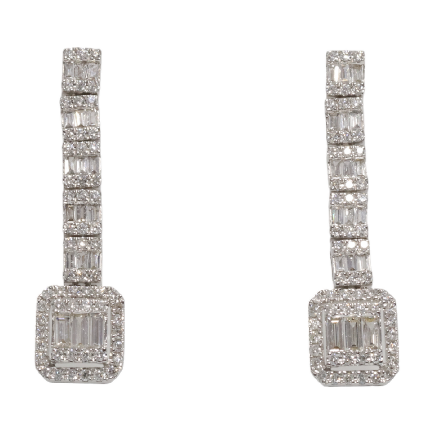 Diamond drop earrings