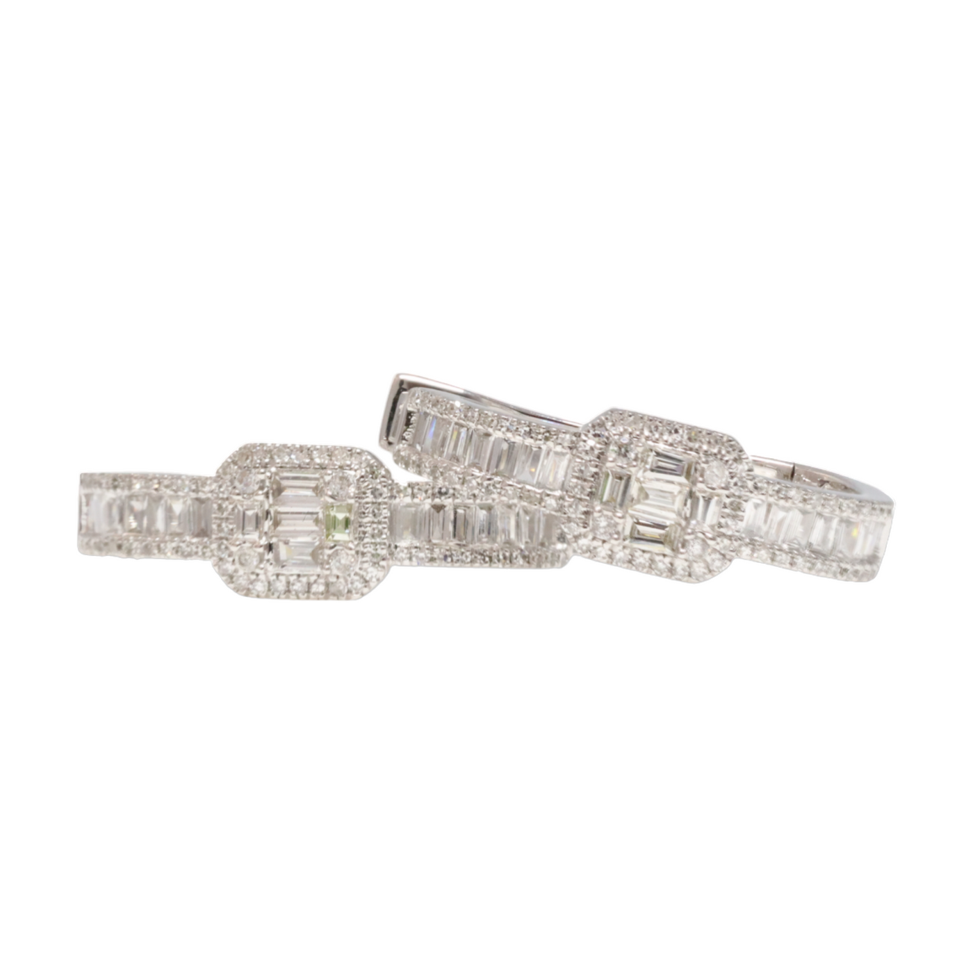 18k WG Diamond Earrings