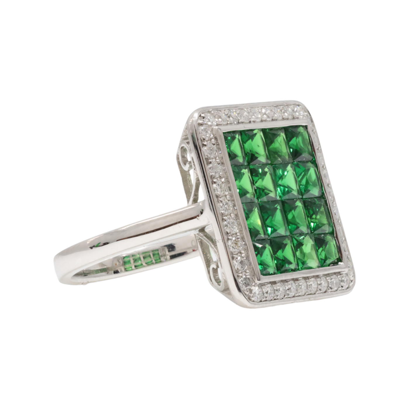 PLATINUM TSAVORITE GARNETS