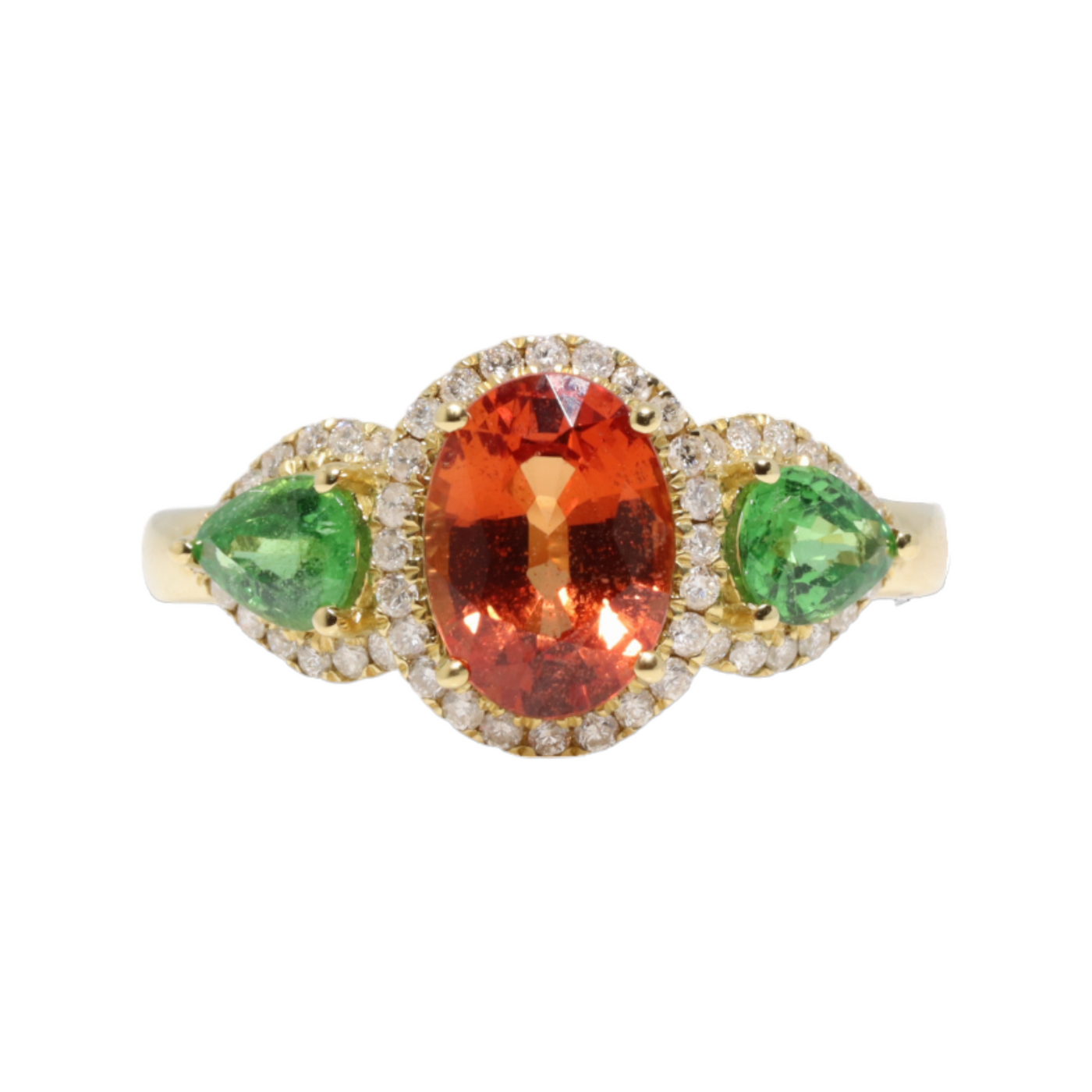 Coloured Gemstone and Diamond Ring