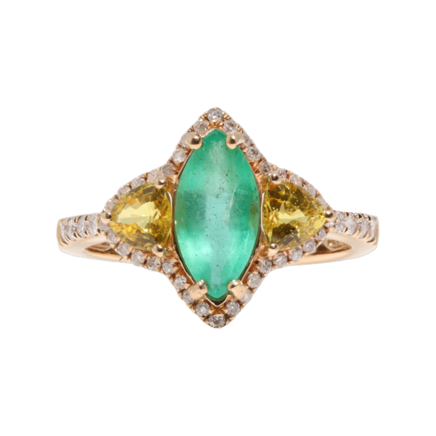 Coloured Gemstone and Diamond Ring