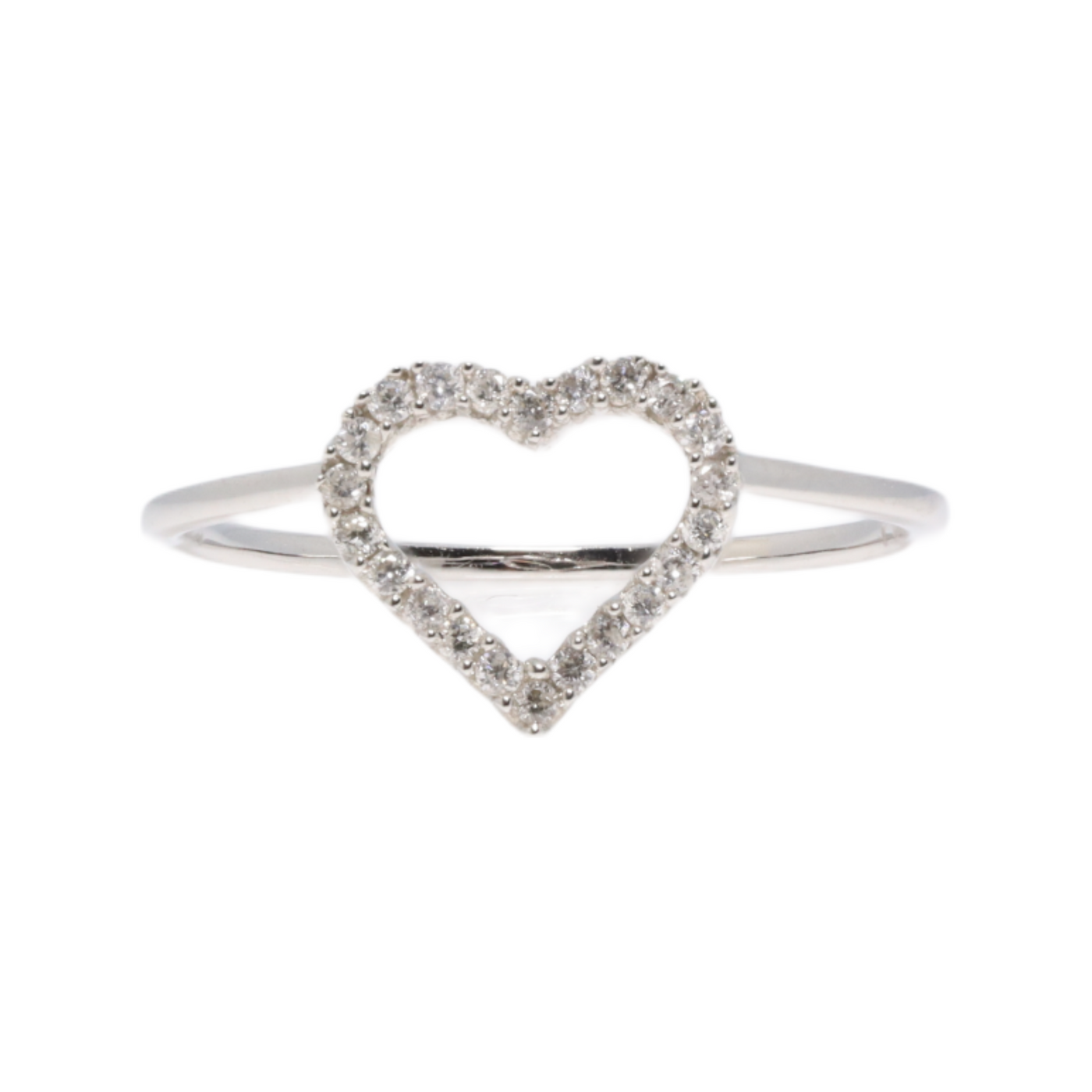 Hollow Love Diamond Ring