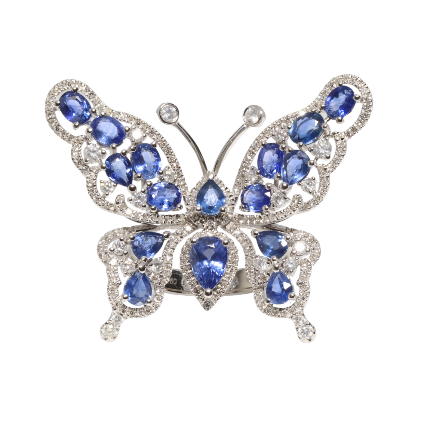 Butterfly in Sapphire and Diamonds