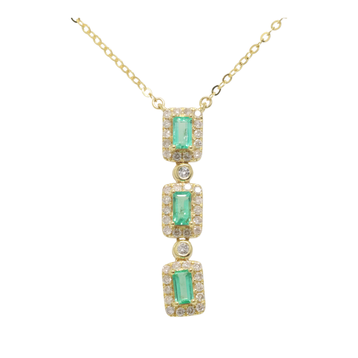 Emerald and diamond Pendant