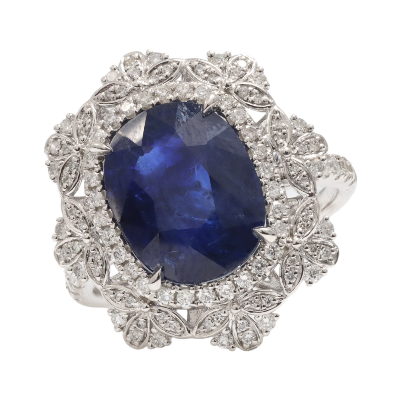 Ceylon Sapphire and Diamond Ring