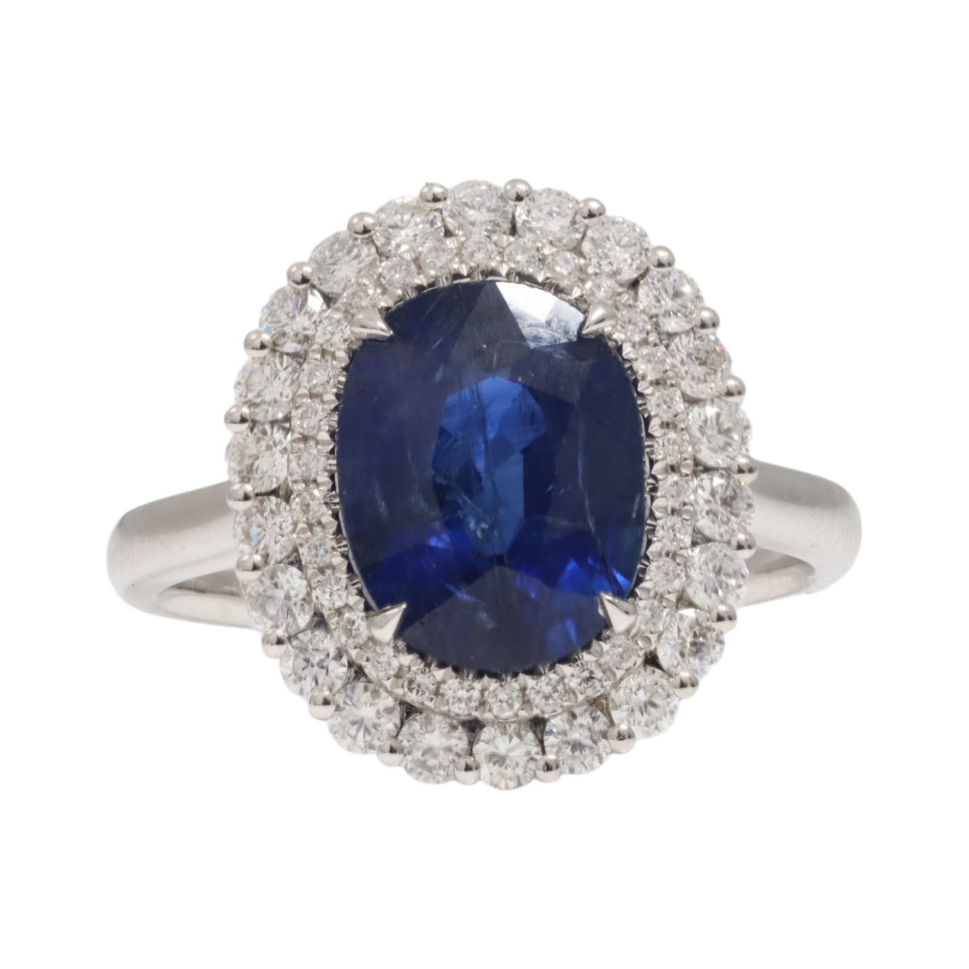 Ceylon sapphire and diamond ring