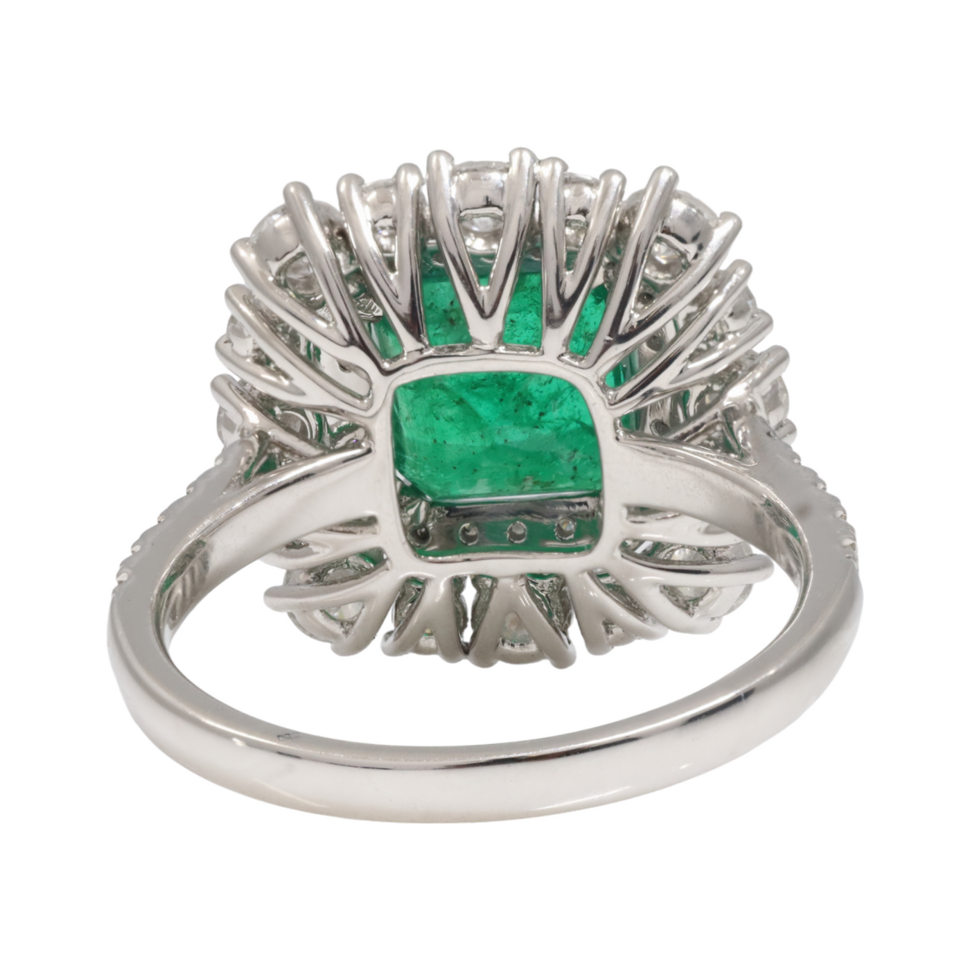 Zambian emerald and diamond ring