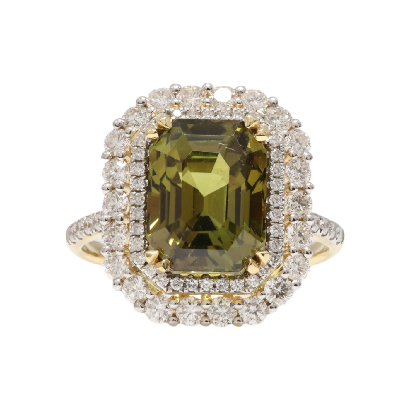 GIA ALEXANDRITE AND DIAMOND RING