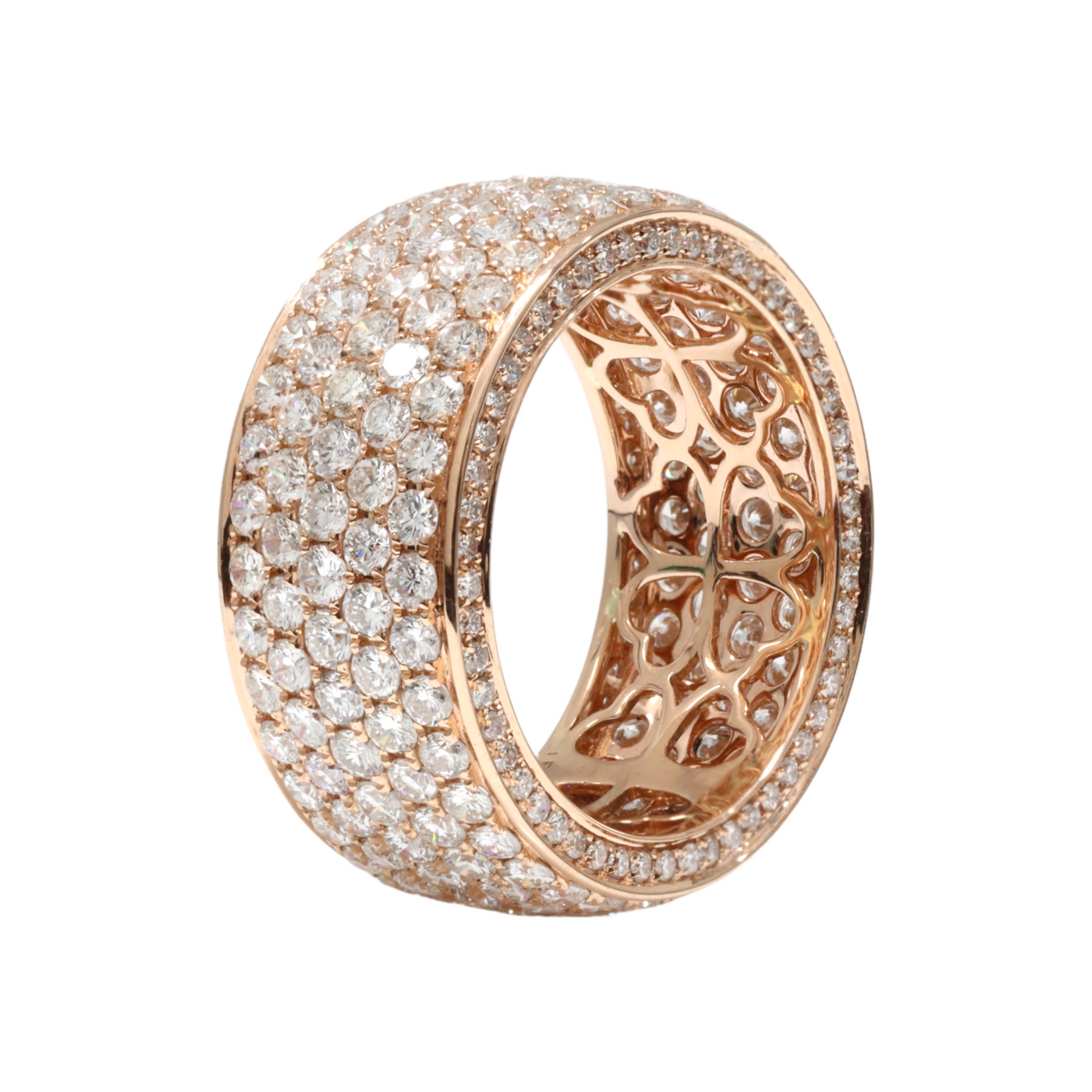 ROSE GOLD FULL PAVÉ ETERNITY DIAMOND RING