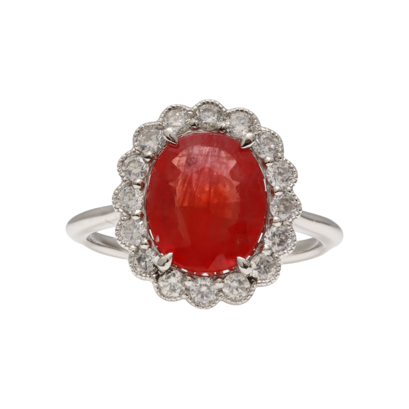 RUBY AND DIAMOND RING IN PLATINUM