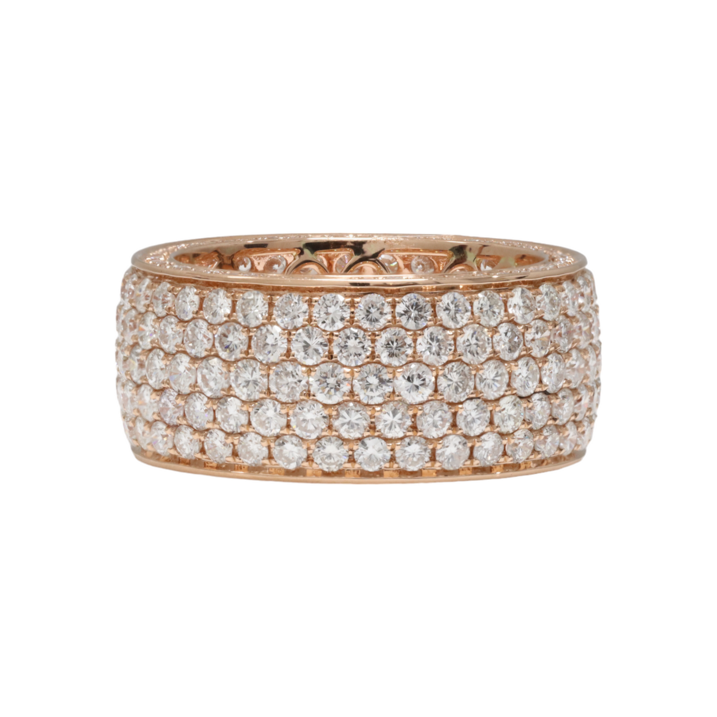 ROSE GOLD FULL PAVÉ ETERNITY DIAMOND RING