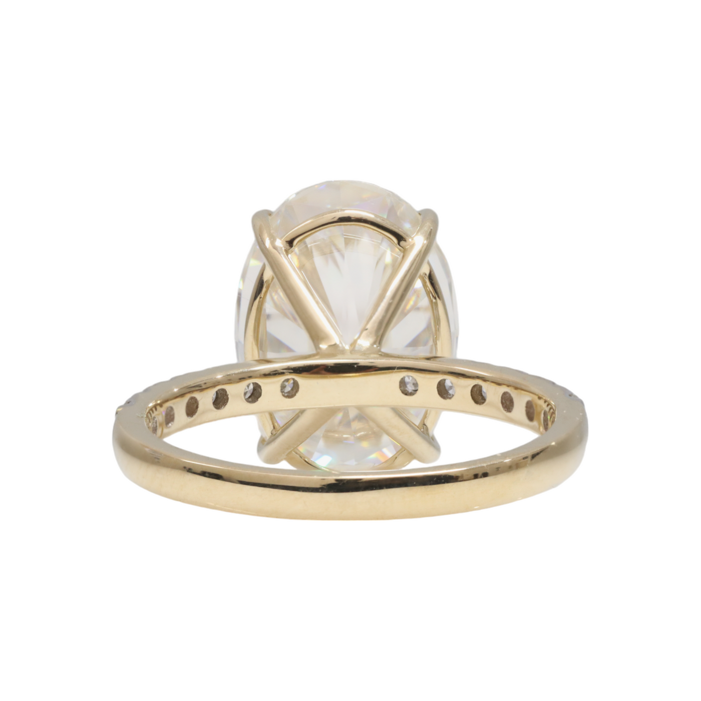 14ct Yellow Gold Moissanite Engagement Ring