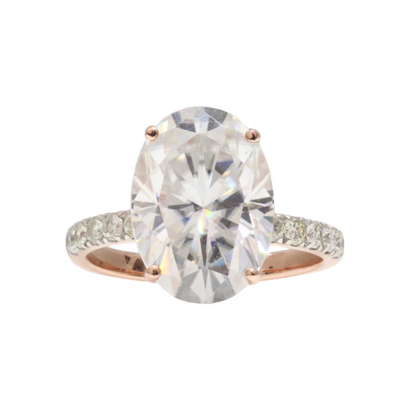 14ct Rose Gold Moissanite Engagement Ring