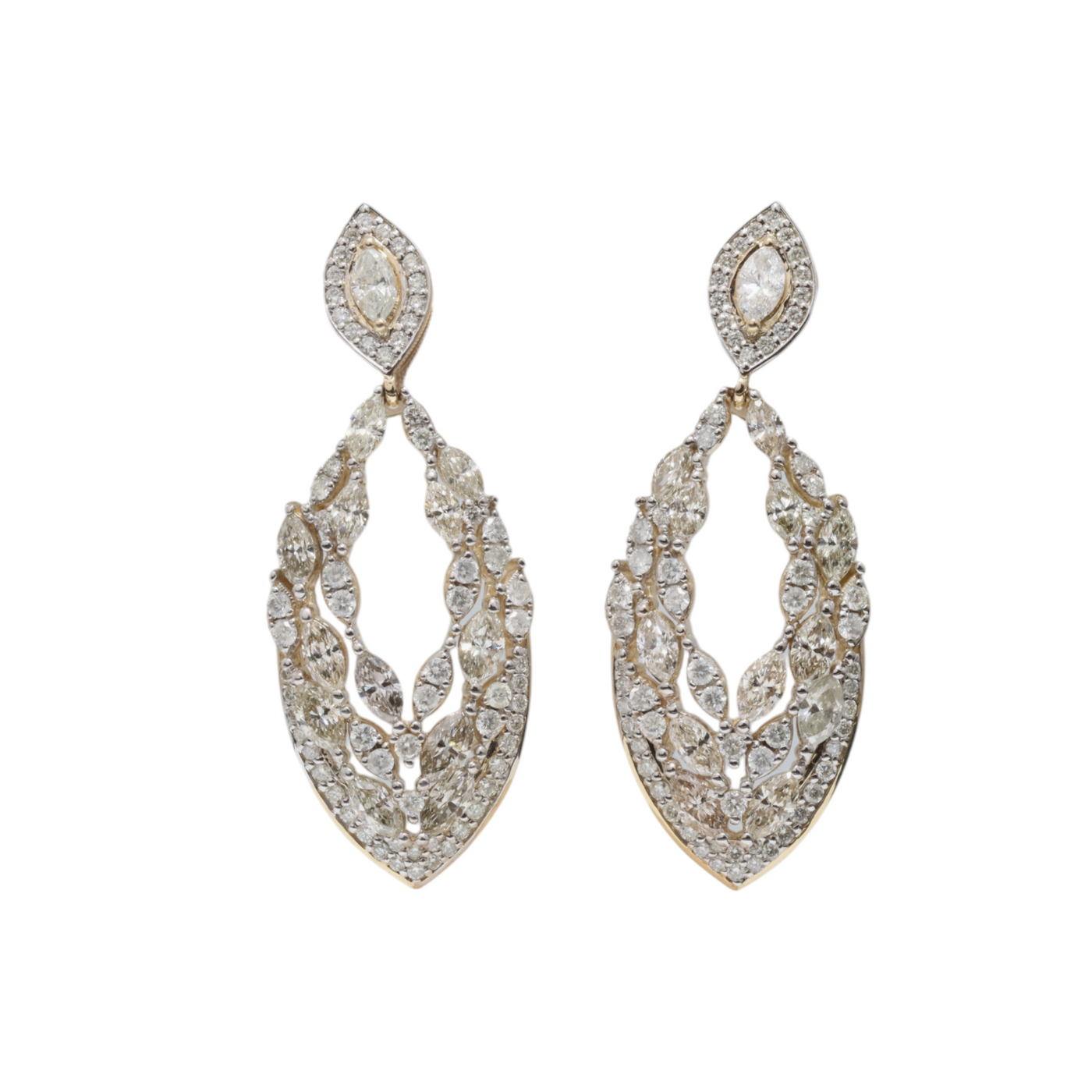 14ct Yellow Gold Diamond Earrings