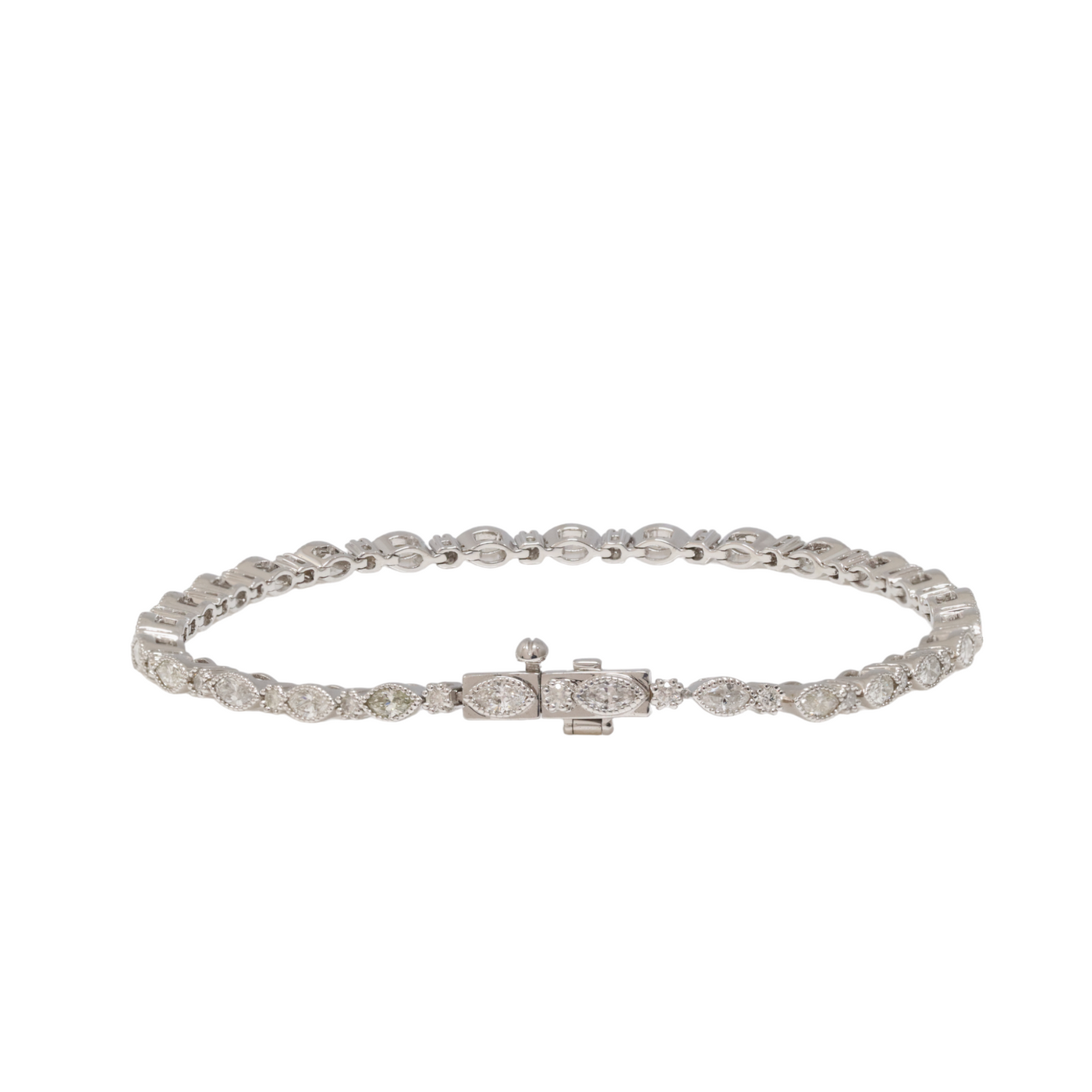 18ct White Gold Diamond Bracelet