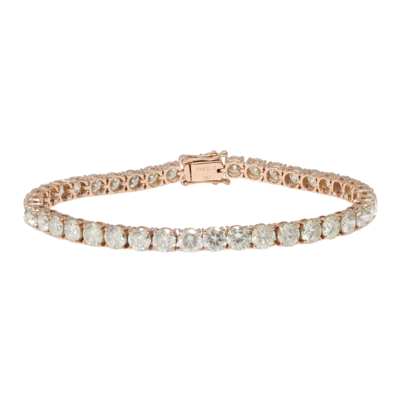 18ct Rose Gold Diamond Tennis Bracelet