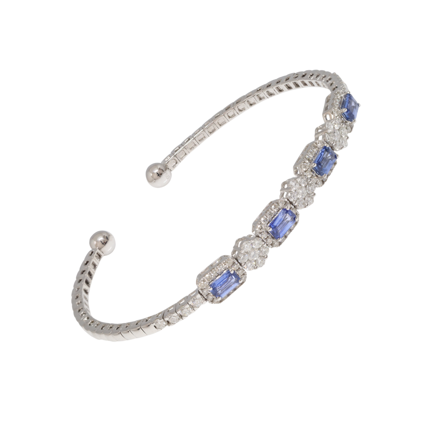 Sapphire and Diamond Bangle