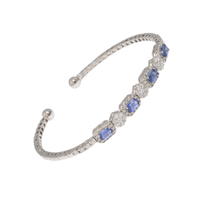 Sapphire and Diamond Bangle