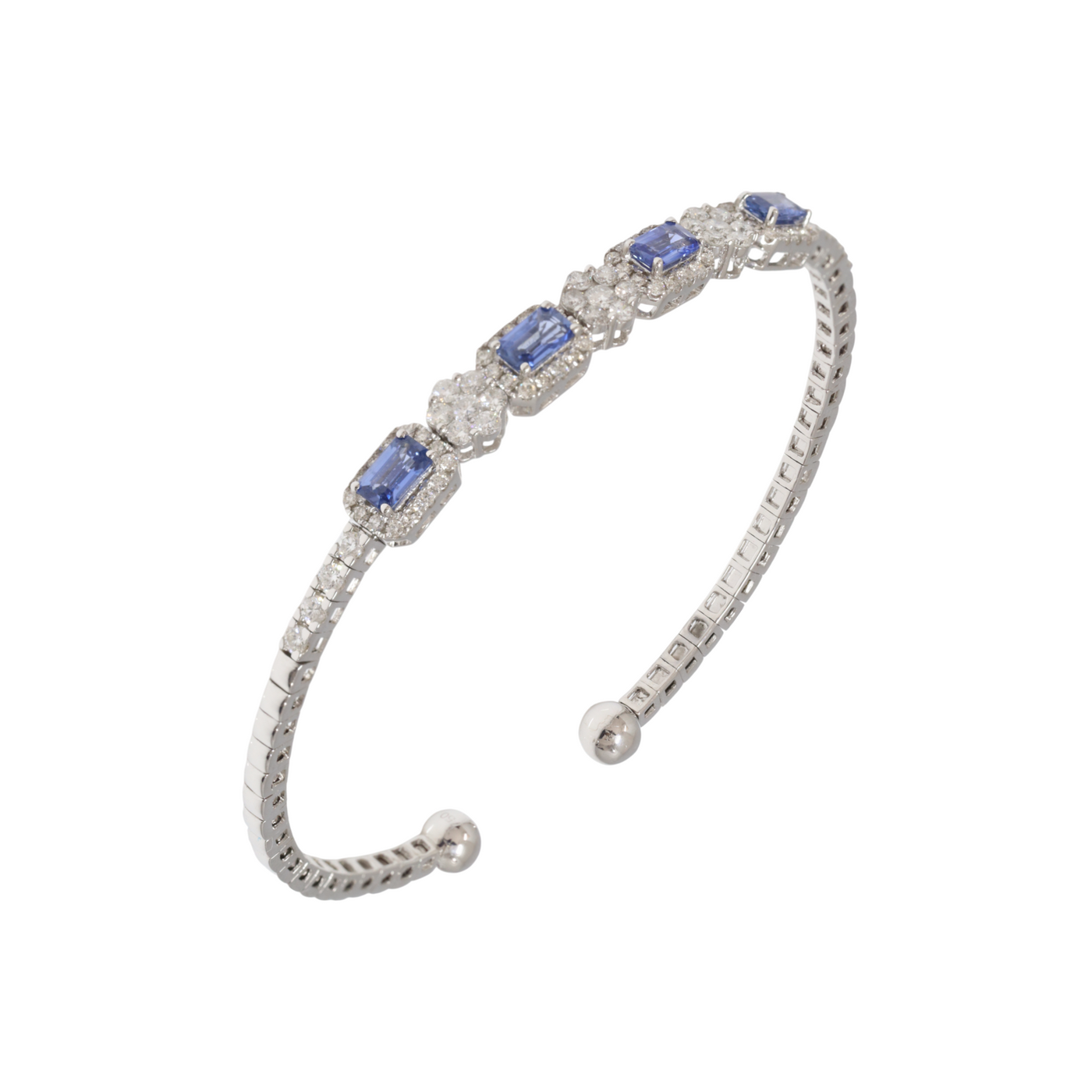 Sapphire and Diamond Bangle