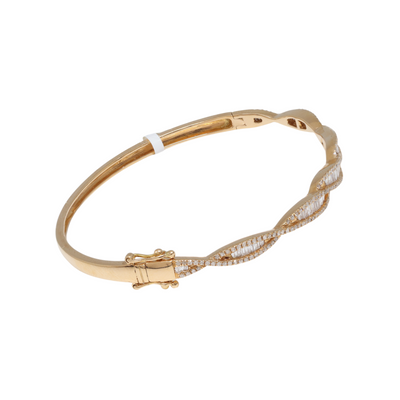 Tapered Baguette Diamond Bangle