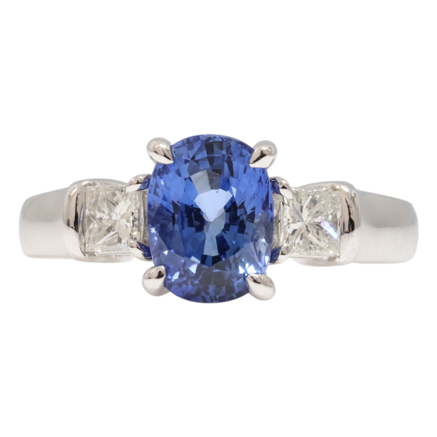 Sapphire & Princess Cut Diamond Ring
