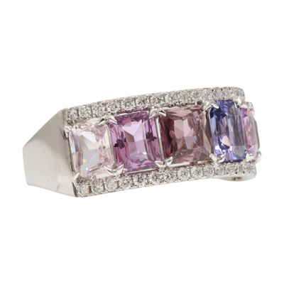 multi coloured sapphire ring